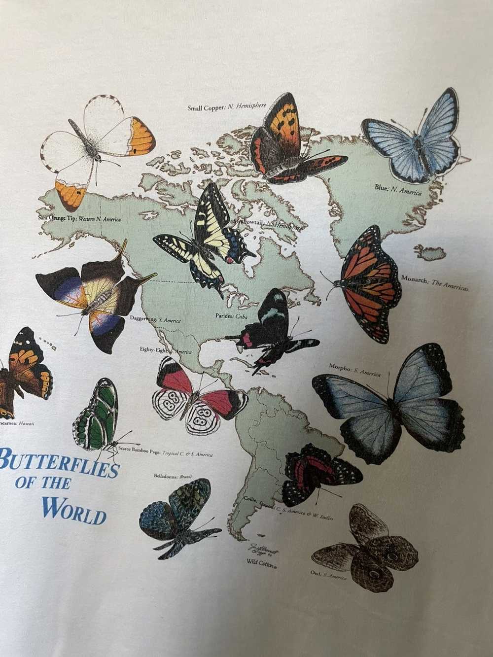 Vintage Butterfly World T-Shirt - image 4