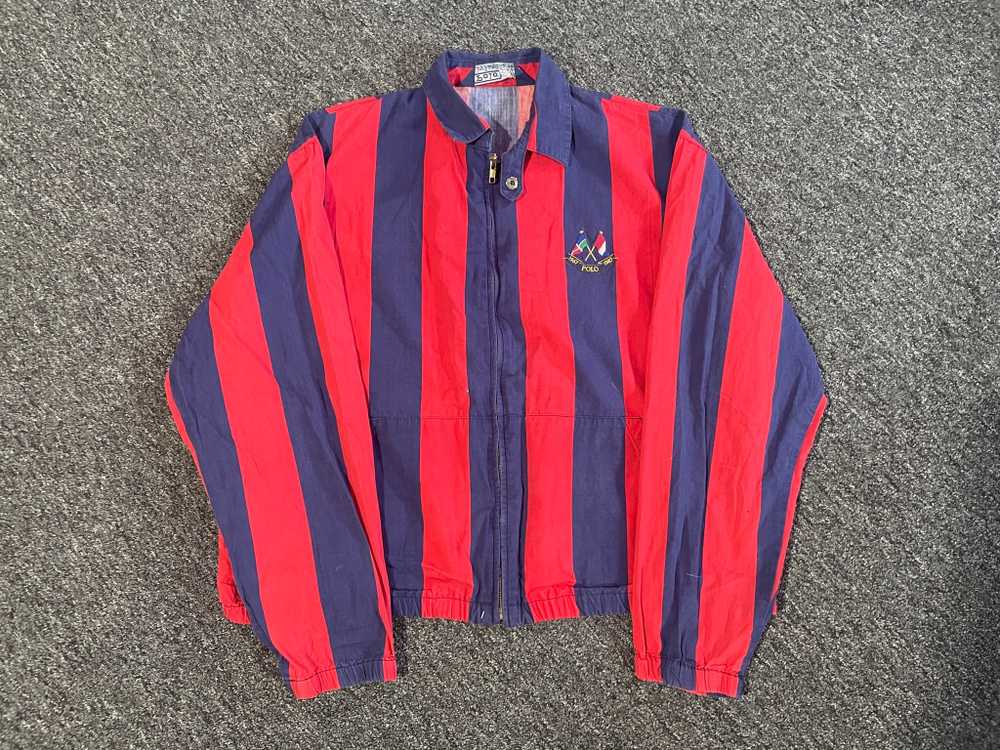 Vintage Polo Ralph Lauren 1987 Cross Flags Stripe… - image 1