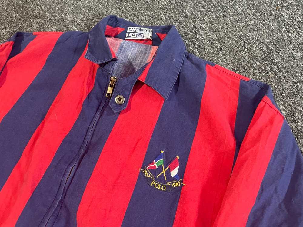 Vintage Polo Ralph Lauren 1987 Cross Flags Stripe… - image 2