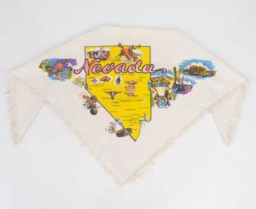 Vintage Nevada State Map Souvenir Scarf - image 1