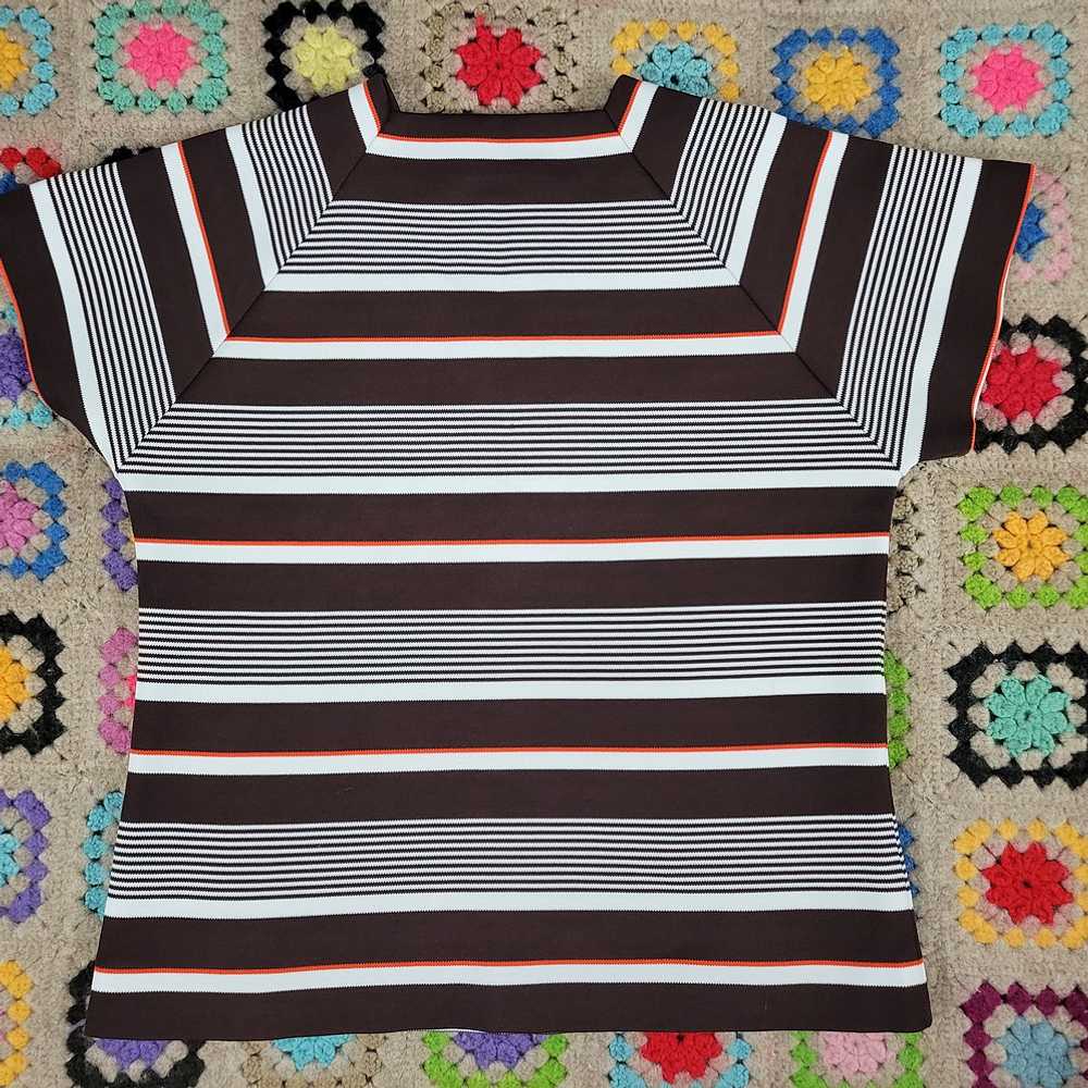 60s/70s Double Knit Striped Shirt - image 2