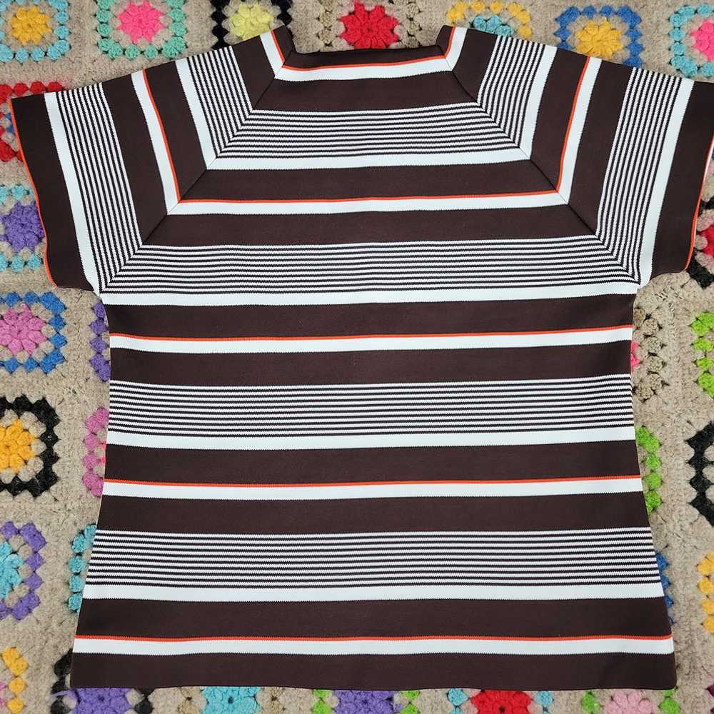 60s/70s Double Knit Striped Shirt - image 7