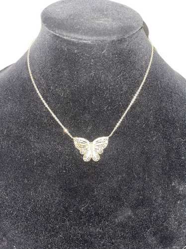 Vintage 14k Tri gold butterfly chain - image 1