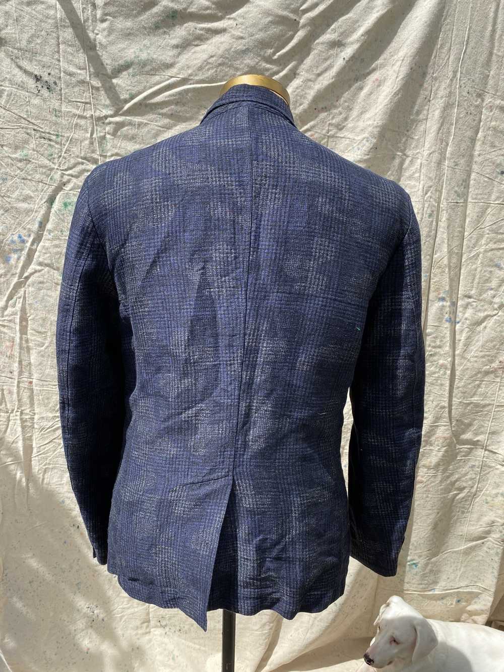 Barena Cotton/Linen Blue Pattern Sportcoat - image 2