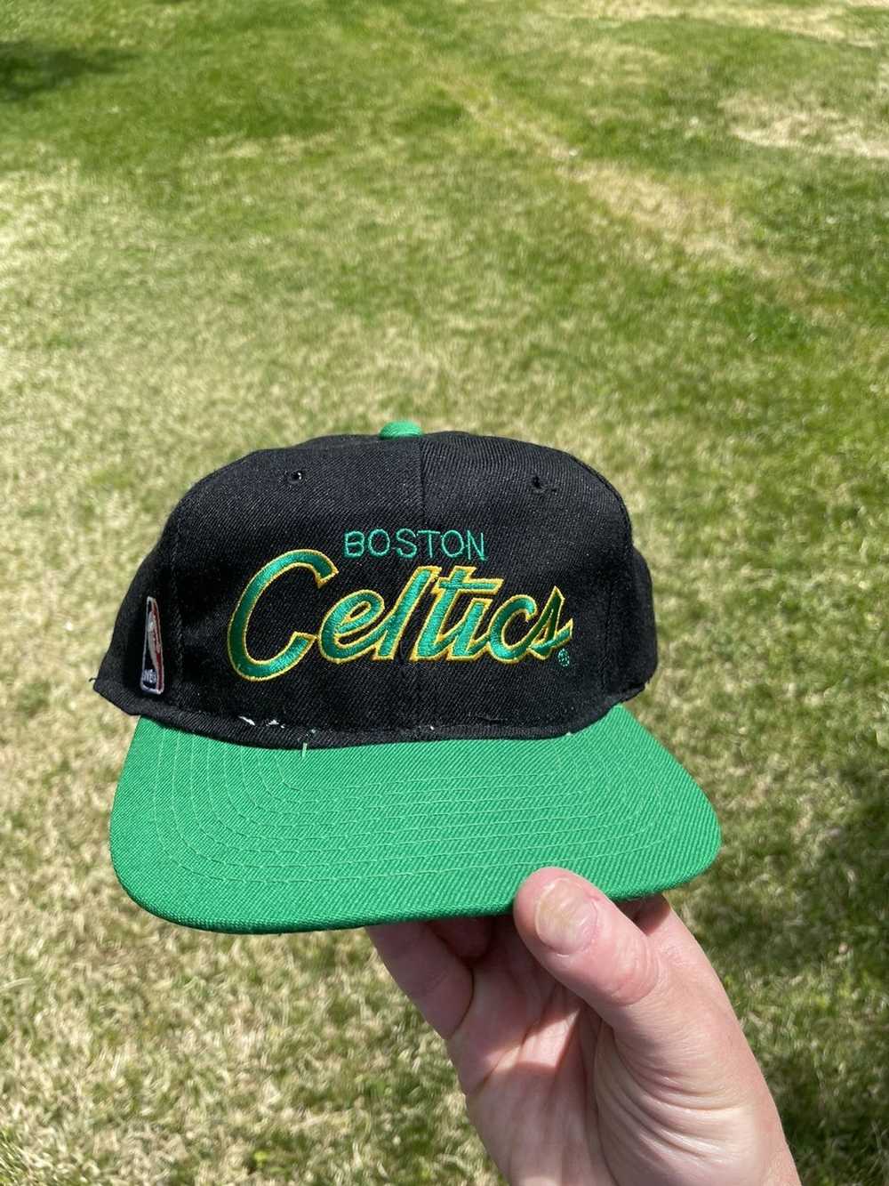 Vintage NBA Boston Celtics Sports Specialties Script Snapback Hat