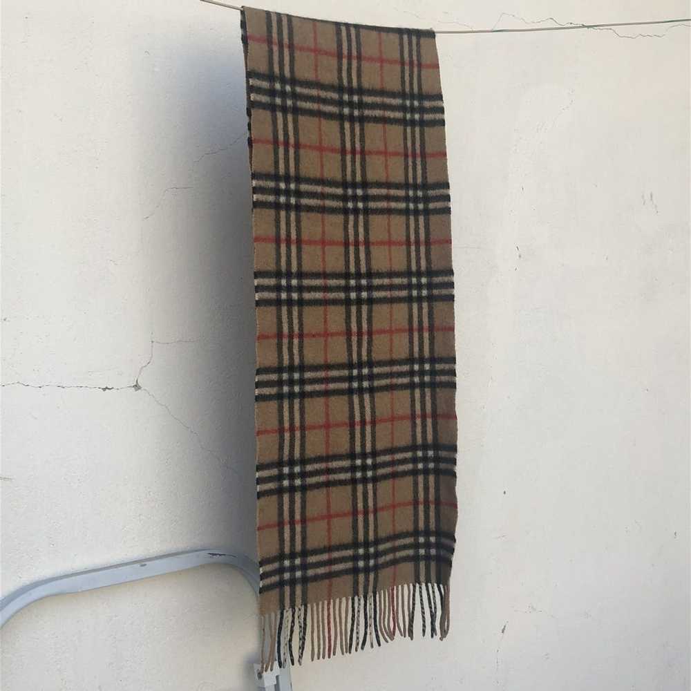 Burberry Burberry vintage scarf pure cashmere tar… - image 3