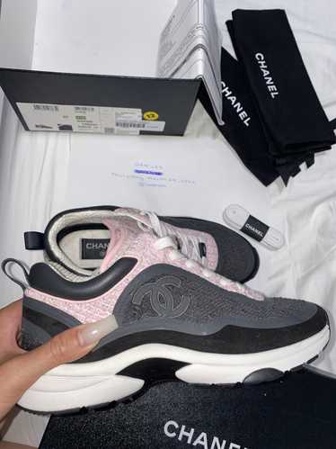 Chanel Tweed & Suede Calfskin Gray & Pink Chanel S