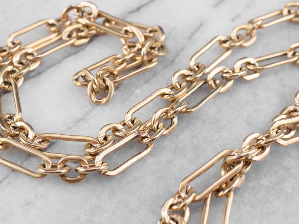 Vintage Gold Paperclip Chain - image 2