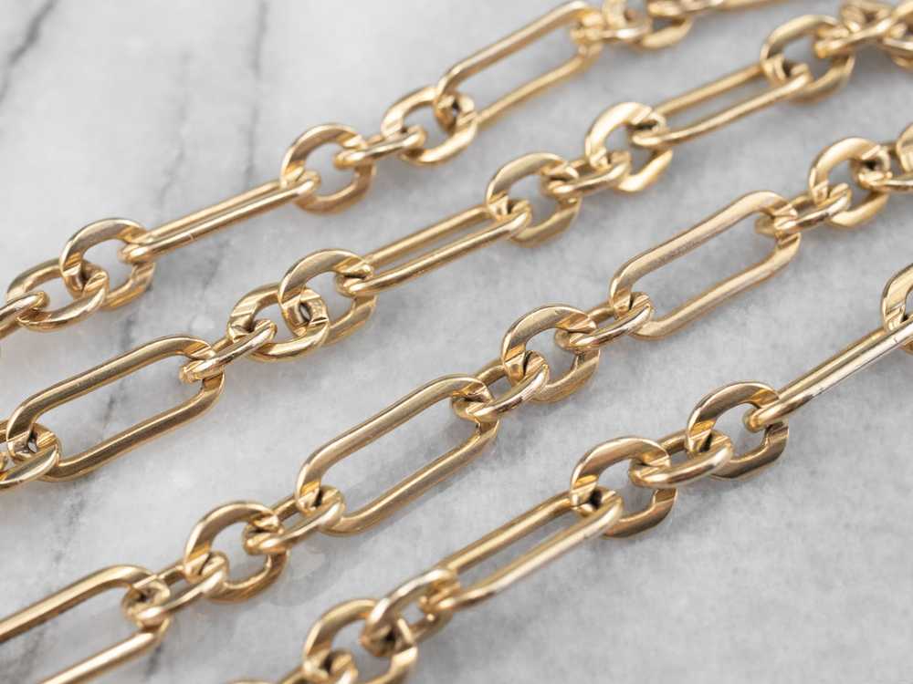 Vintage Gold Paperclip Chain - image 3