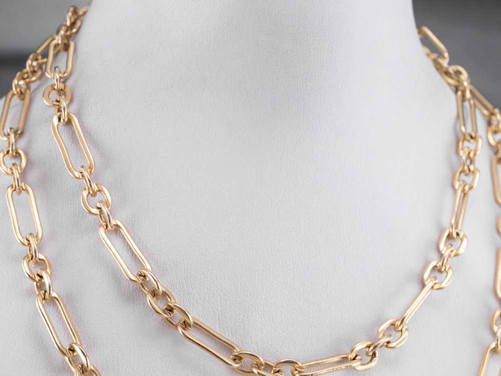 Vintage Gold Paperclip Chain - image 7
