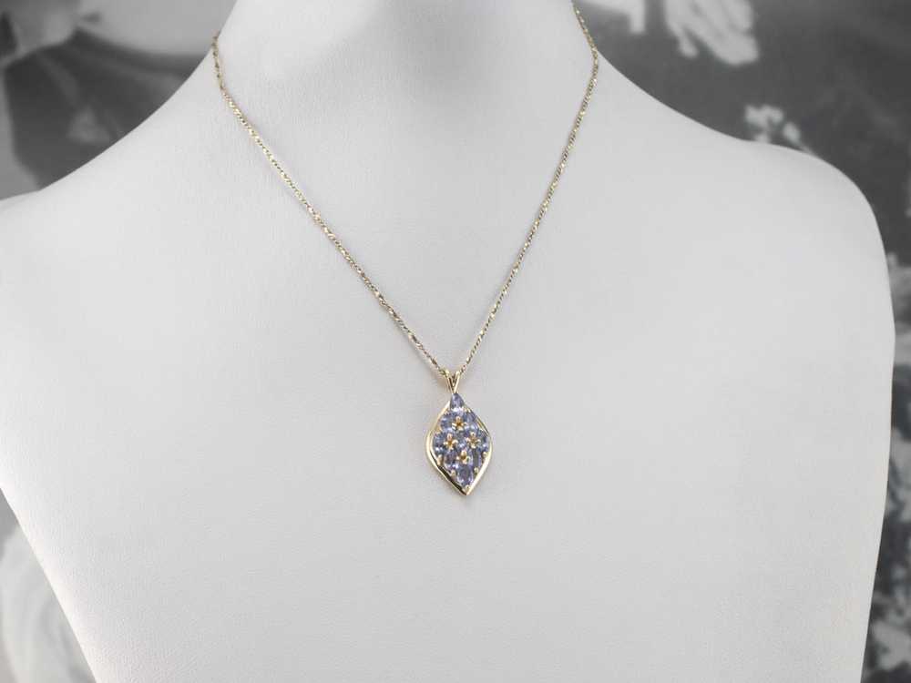 Gold and Tanzanite Cluster Pendant - image 10