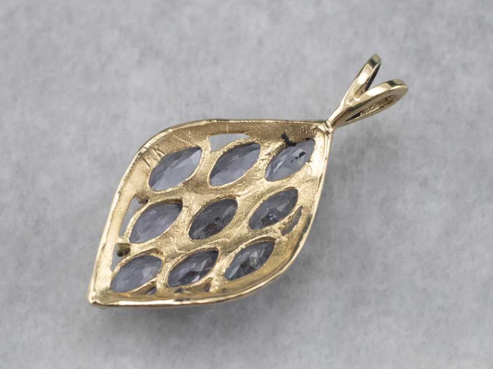 Gold and Tanzanite Cluster Pendant - image 6