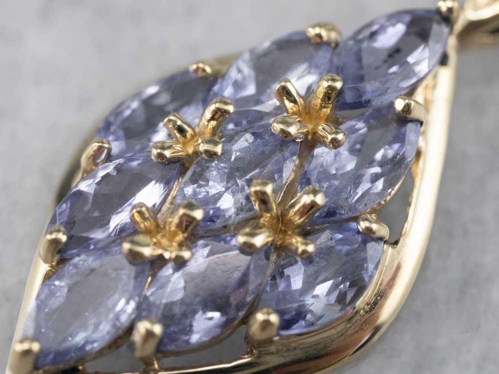 Gold and Tanzanite Cluster Pendant - image 7
