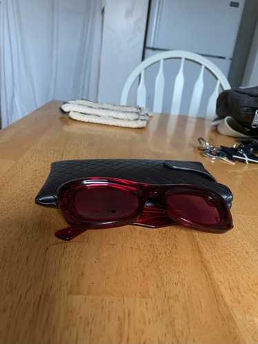 Bottega Veneta Translucent Red Sunglasses