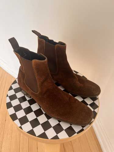 Prada Brown suede leather Chelsea boot