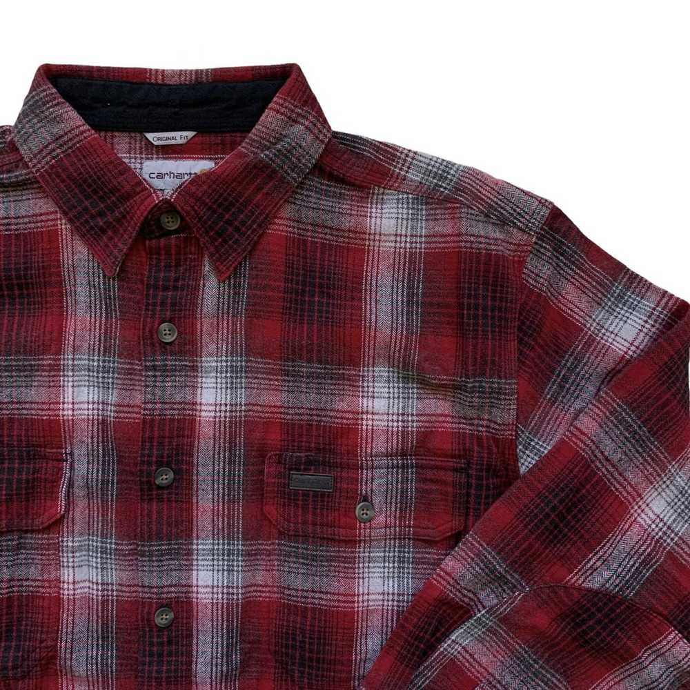 Carhartt Carhartt Heavy Cotton Plaid Button Up Sh… - image 2