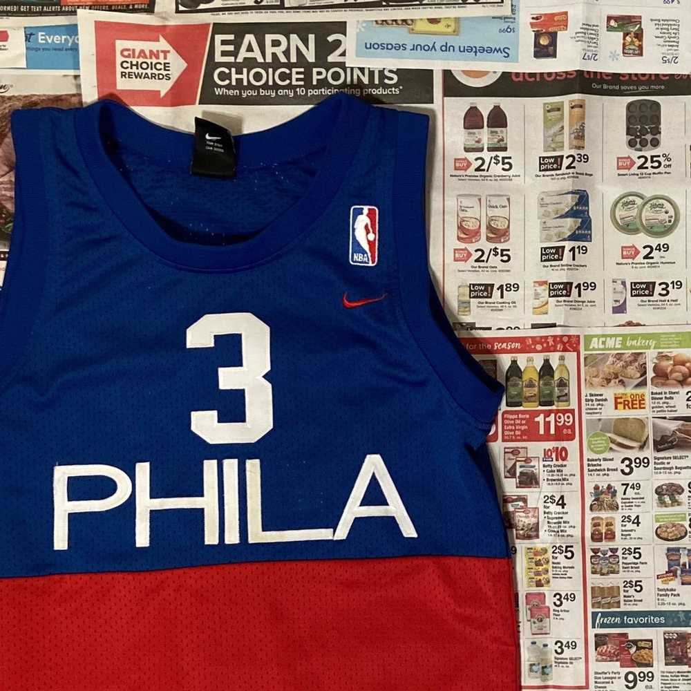 NBA PHILADELPHIA SIXERS 76ERS SHIRT JERSEY CHAMPION ALLEN IVERSON #3 WHITE  XXL