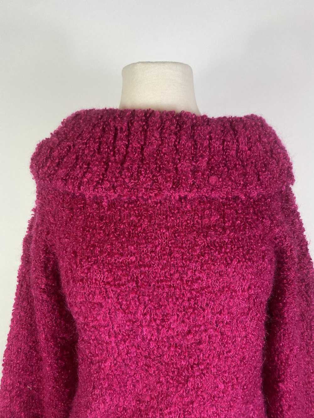 1980s - 1990s PIERRE CARDIN Mohair Fuchsia Sweater - image 2
