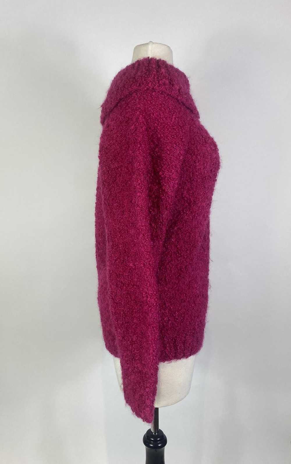 1980s - 1990s PIERRE CARDIN Mohair Fuchsia Sweater - image 3