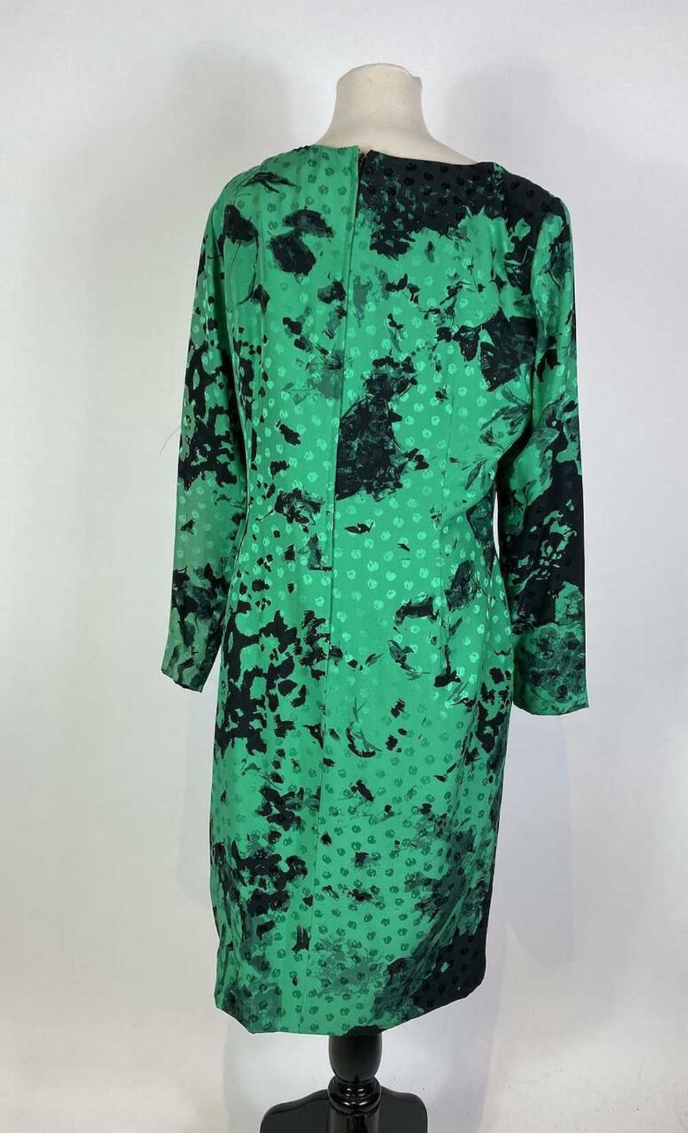 1980s Travilla Silk Watercolor Flower Dress - image 4