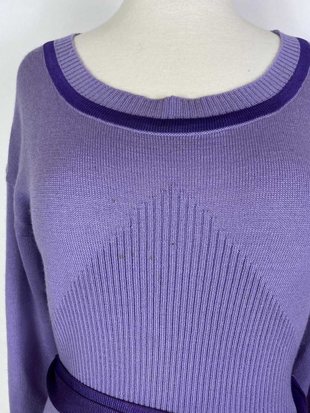 1960s Saks Fifth Ave Purple Wool Sweater and Skir… - image 6