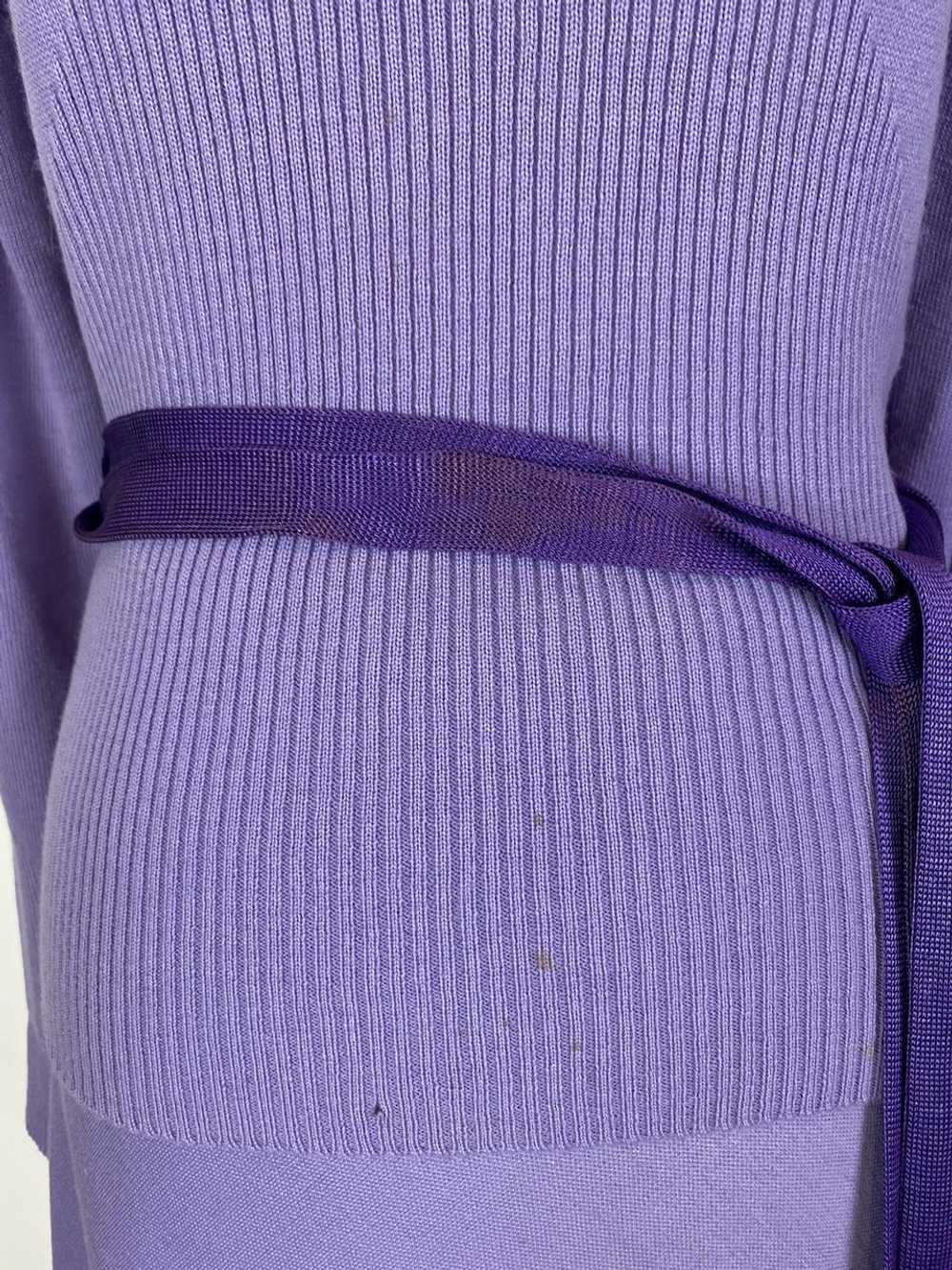 1960s Saks Fifth Ave Purple Wool Sweater and Skir… - image 7