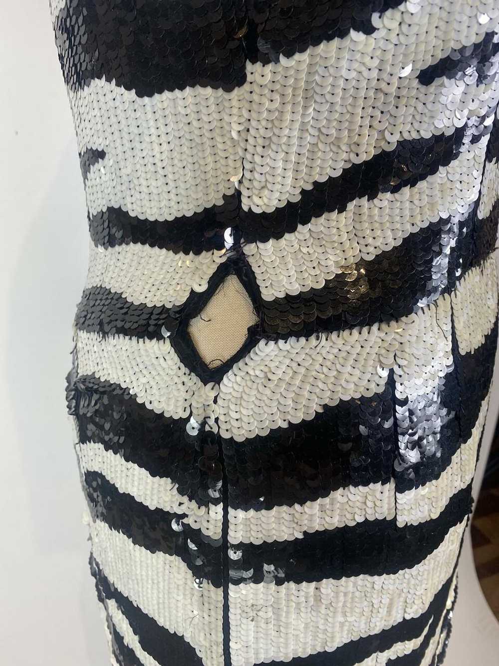 1980s Pure Silk Zebra Sequin Dress - image 7