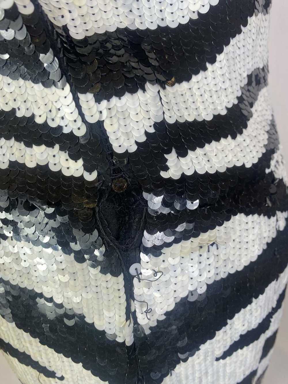 1980s Pure Silk Zebra Sequin Dress - image 8