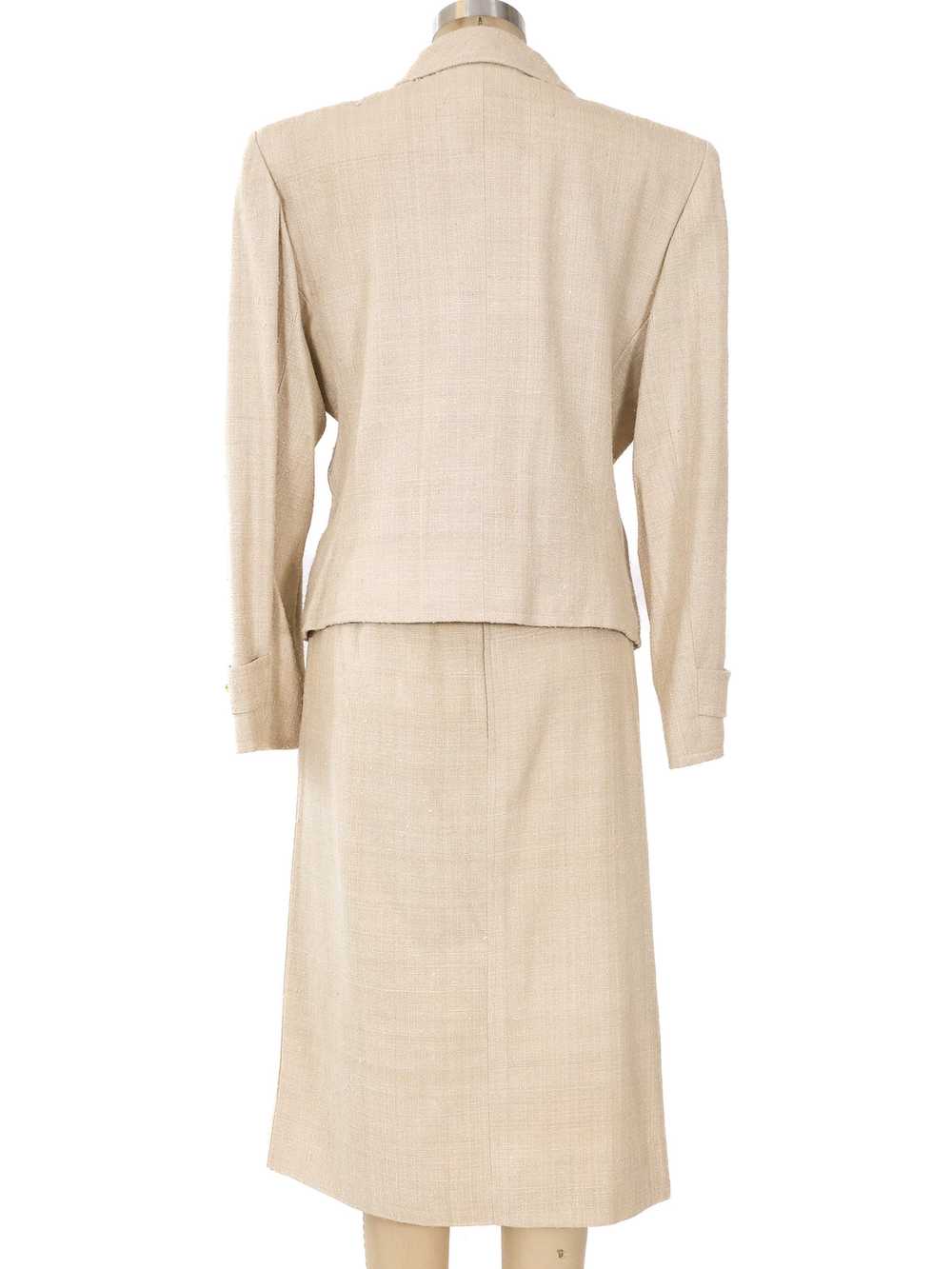 Yves Saint Laurent Natural Silk Skirt Suit - image 4
