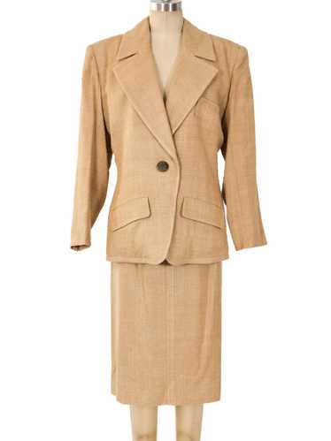 Yves Saint Laurent Raw Silk Skirt Suit