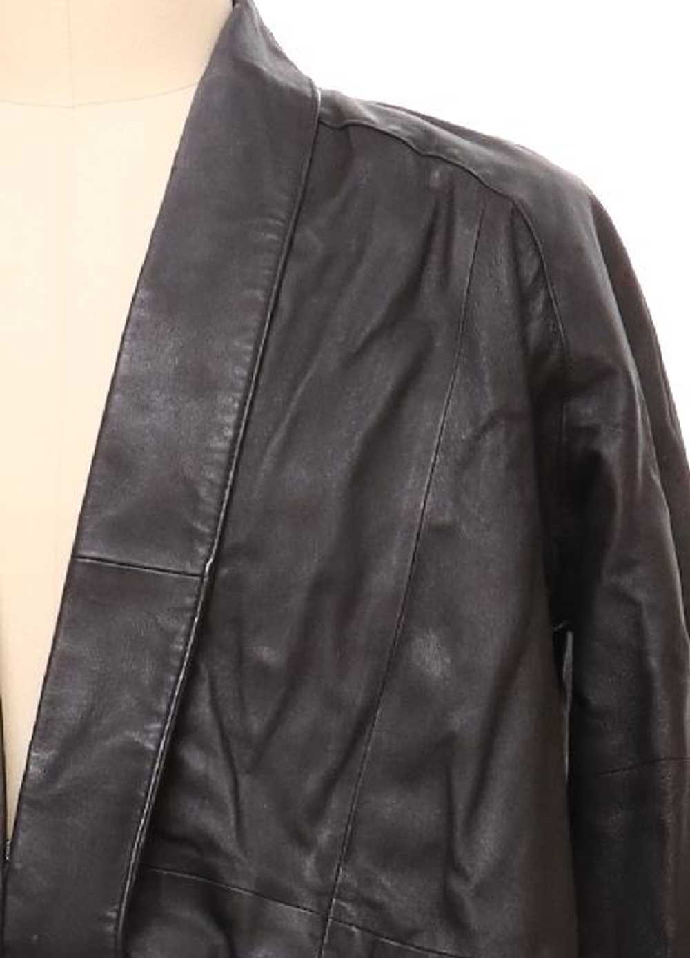 1980's Phase 2 Mens Totally 80s Leather Overcoat … - image 2