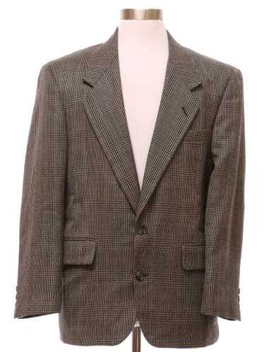 1980's Hardy Amies London Mens Glen Plaid Wool Tw… - image 1