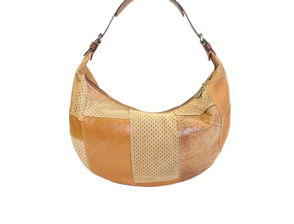 Vintage Dior Leather Suede Shoulder Bag Brown Str… - image 2