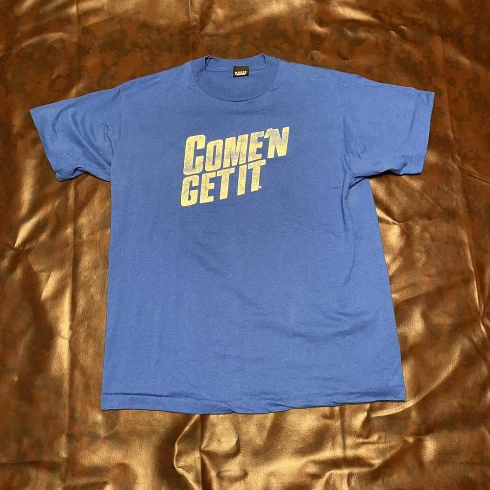 Vintage 90s Come N Get It Distressed T-Shirt - image 1