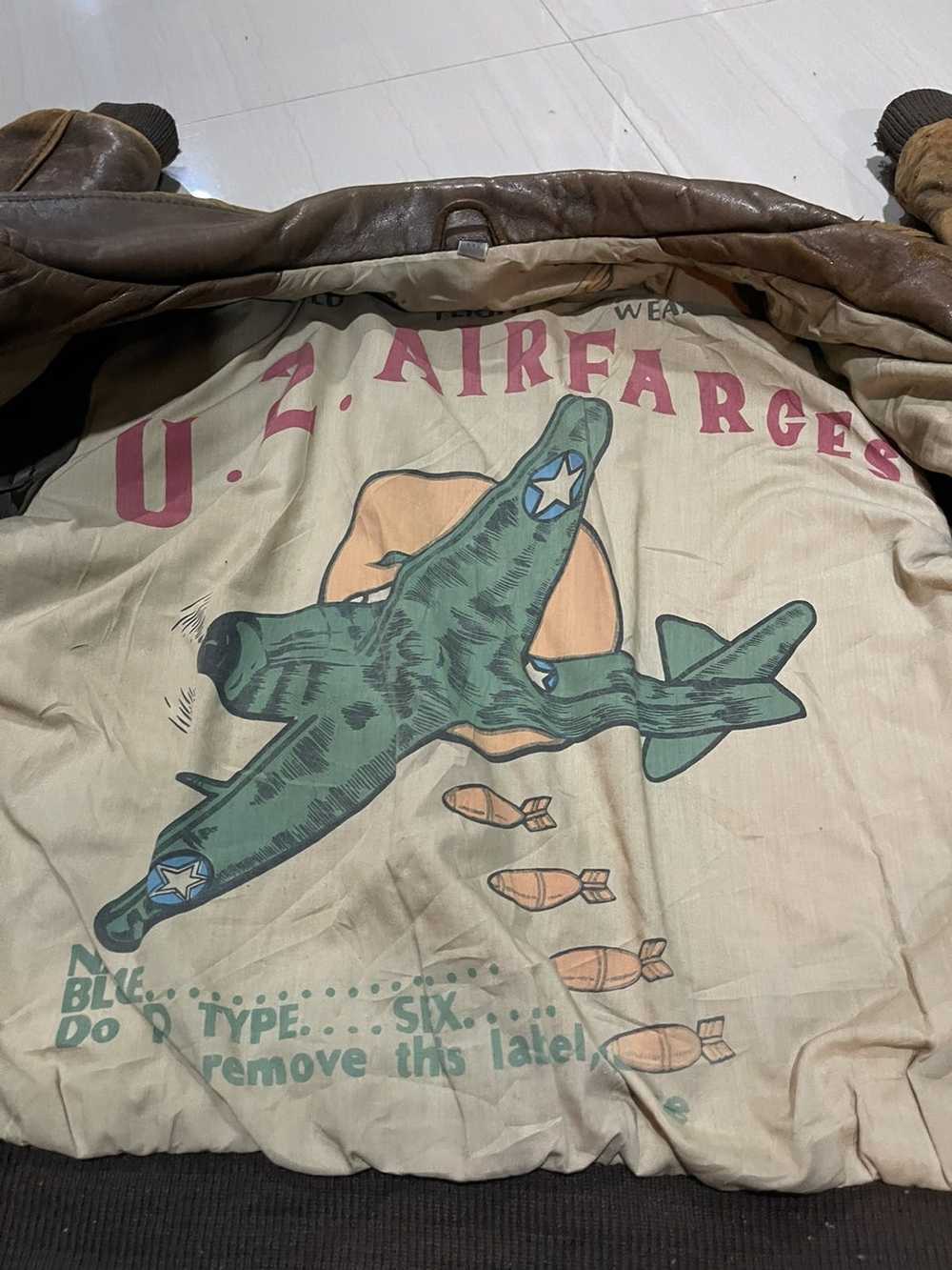 Leather Jacket × Us Air Force RARE🔥 U.2 Air Farc… - image 12