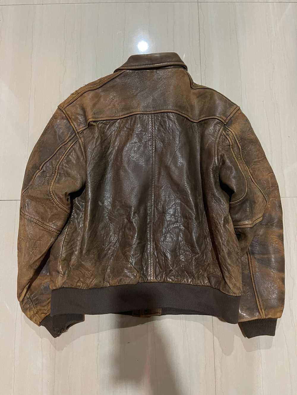 Leather Jacket × Us Air Force RARE🔥 U.2 Air Farc… - image 3