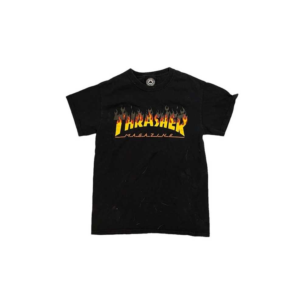 Thrasher × Vintage Thrasher Flame Text Shirt - image 1