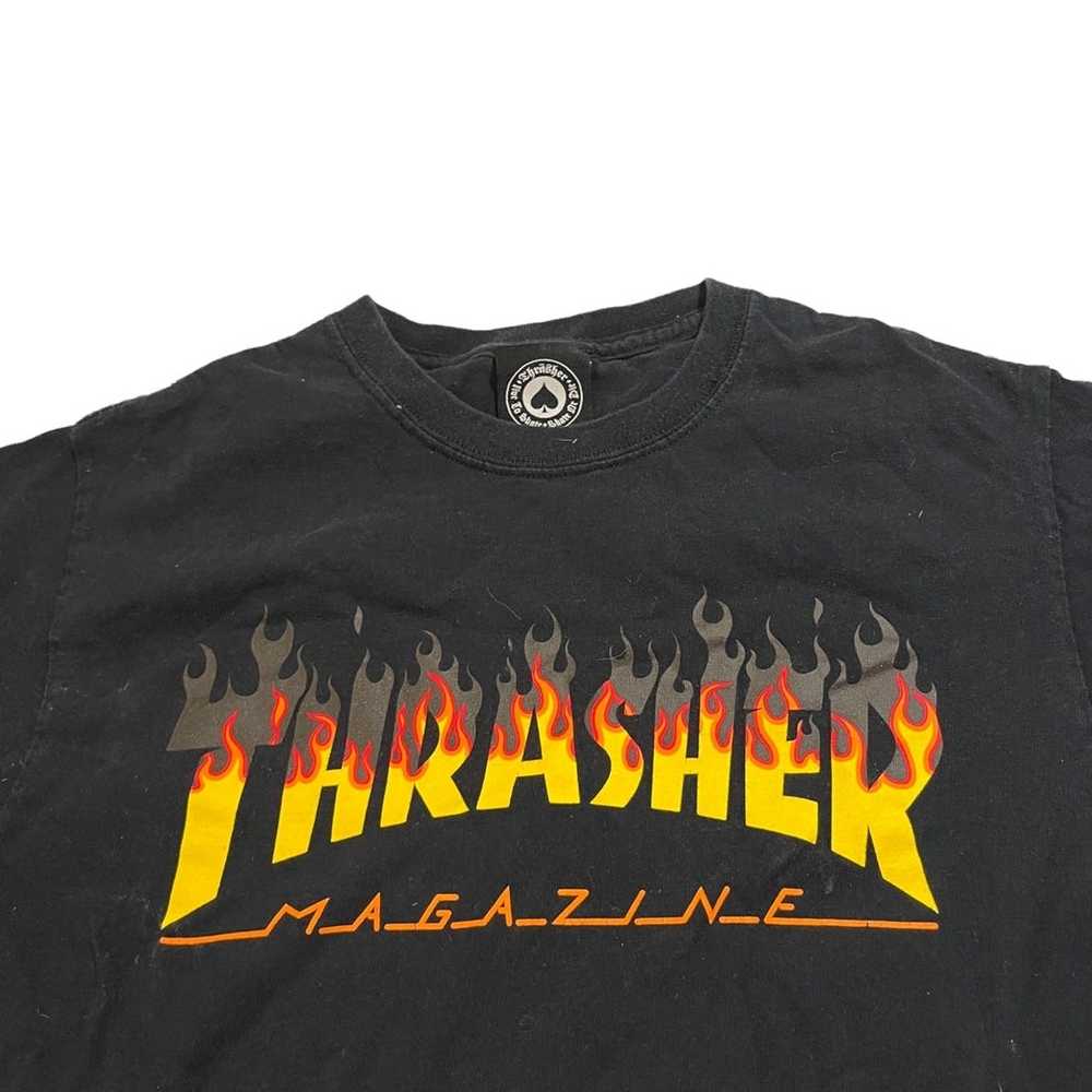 Thrasher × Vintage Thrasher Flame Text Shirt - image 2