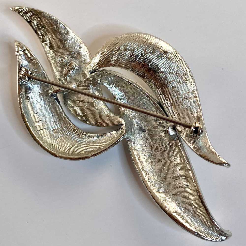 1950s Coro Pegasus Large Leaf Brooch - image 2