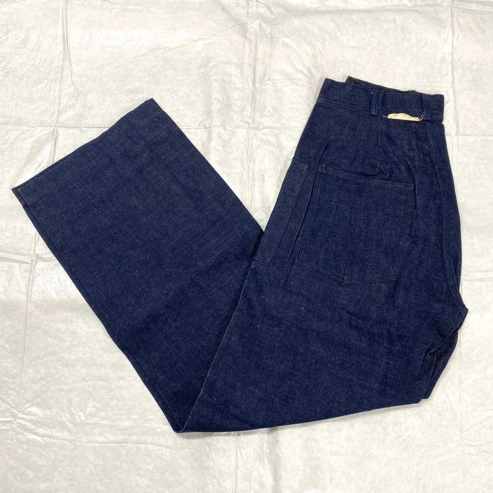 WW1 WW2 NXSX USN indigo blue denim wide leg trousers … - Gem