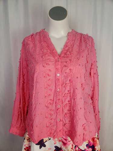 Anthropologie Seen Kept Worn Jeanette Blouse In Pink Size store 4.A38