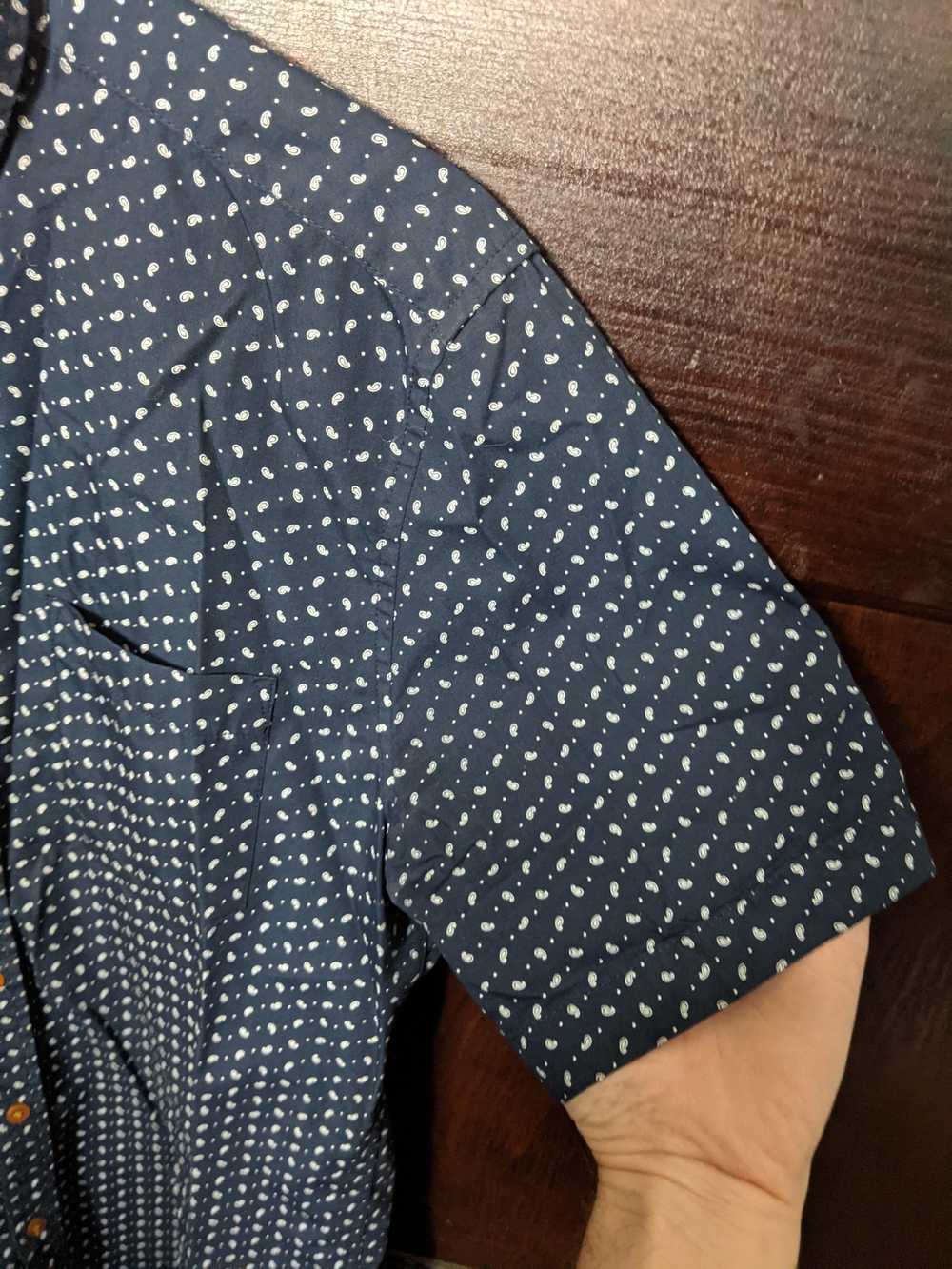 Burton Navy blue paisley polka dot shirt - image 4
