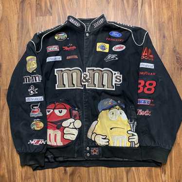 Vintage Jeff Hamilton Nascar M&M Racing Team Jacket #38 size 5XL Mens
