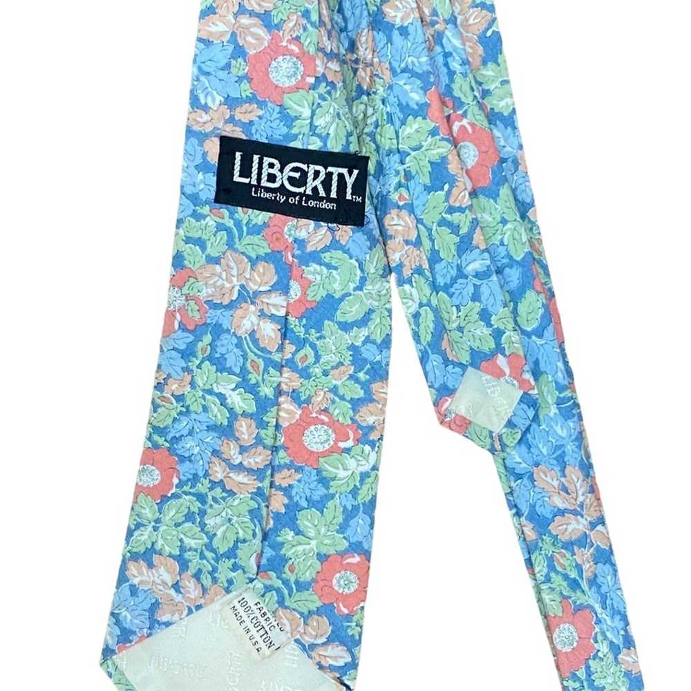 Liberty Of London Betsy light Blue floral Tie Lib… - image 3