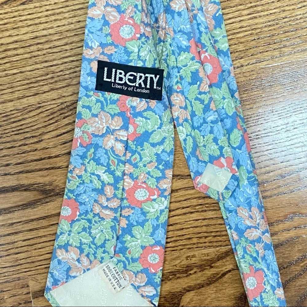 Liberty Of London Betsy light Blue floral Tie Lib… - image 5