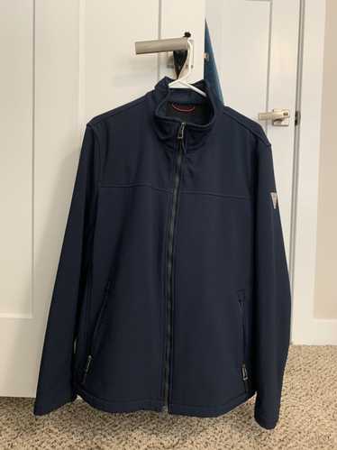 GUESS Mens Irvine Reversible Souvenir Jacket, South Coast Blue, X-Small at   Men's Clothing store