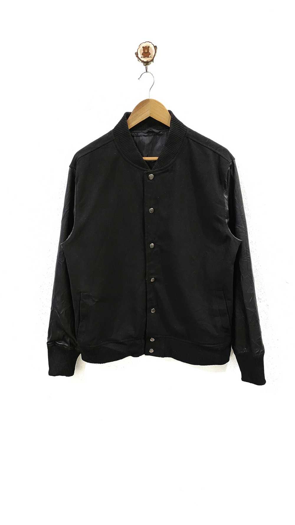 Japanese Brand × Varsity Jacket Zip Five Plain Va… - image 1