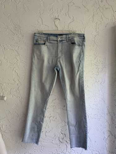 Vintage Light Washed Blue Elastic Pants