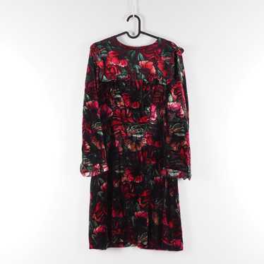 Sandro SANDRO Velvet Velour Floral Dress size 38 - image 1