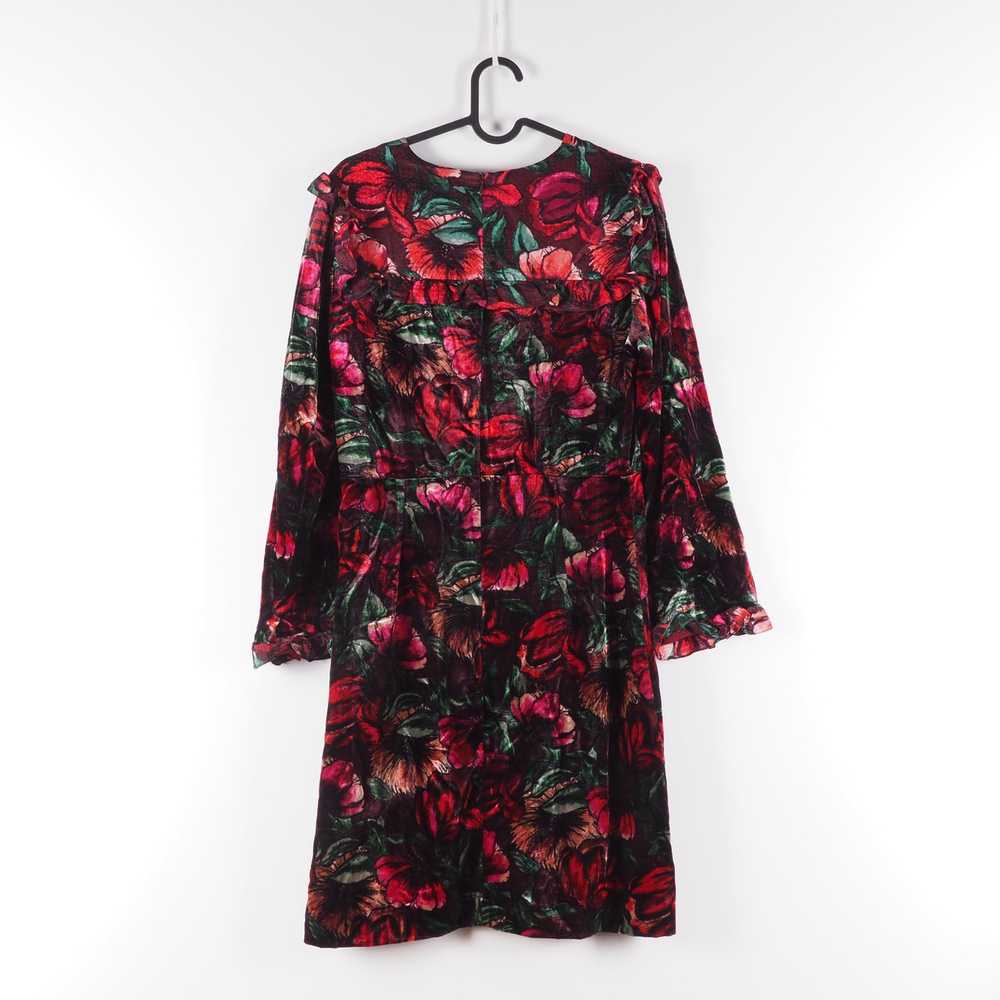 Sandro SANDRO Velvet Velour Floral Dress size 38 - image 2